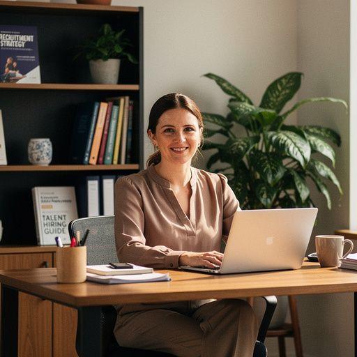 Ein Notizbuch und ein Laptop auf einem Tisch während eines Online-Seminars.